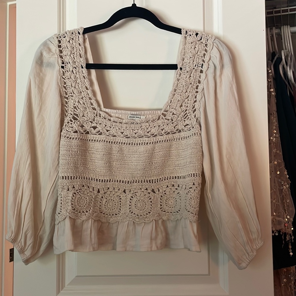 AE crochet blouse